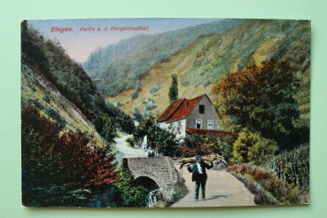 Postcard PC Bingen Bingerbrueck 1910-1925 Morgenbachtal Town architecture Rheinland Pfalz